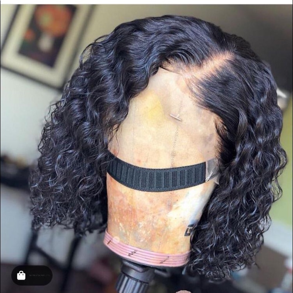 360 Lace wig water wave 10" inch Brazilian hair